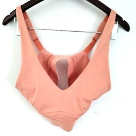 Fabletics Sports Bra No Bounce Women S Peach Adjustable Strap High Impact Preppy - Picture 1 of 3
